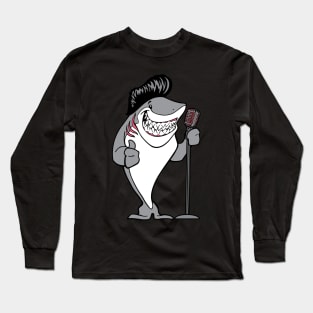 Shark 50's Rock and Roll Singer Long Sleeve T-Shirt